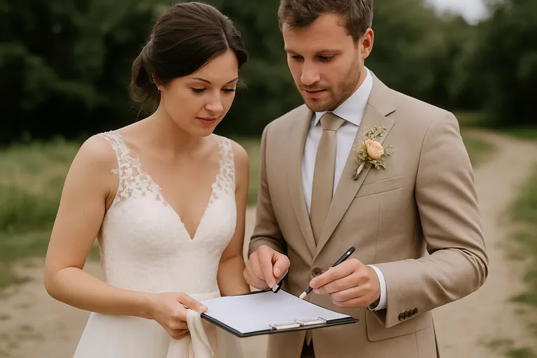 Praktische voorbereiding voor trouwfoto's maken op locatie